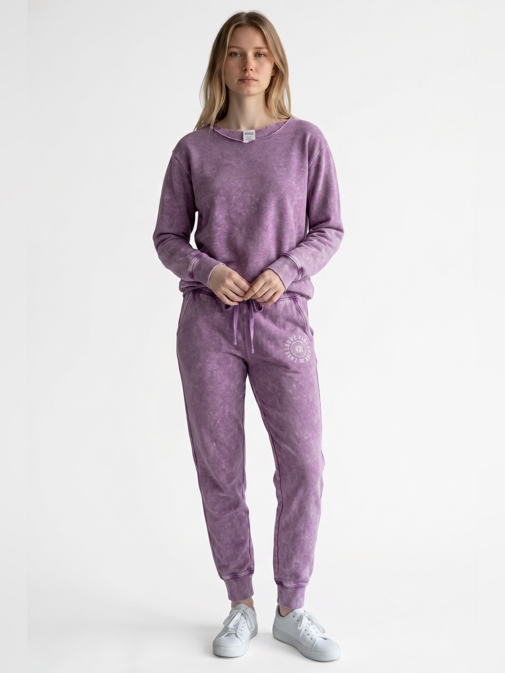 PINK Victoria's Secret Purple Tie-Dye Lounge Set
